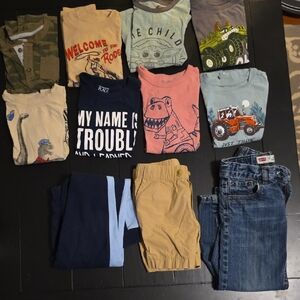 Lot Of Boys 5t Clothes Shirts Jeans Shorts Graphic tees